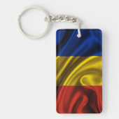 ルーマニアの旗の生地 キーホルダー (正面)