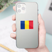 ルーマニアの旗 カット加工 シール (スマートフォン)