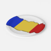 ルーマニアの旗 ペーパープレート (アングル)