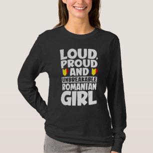 ルーマニアの旗 誇り高きルーマニア人 男女兼用 1 Tシャツ