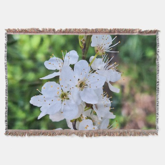 ルーマニアの春に咲く花の木 – 桜の写真 スローブランケット (正面)