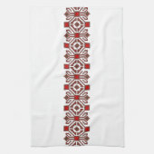 ルーマニアの民俗衣裳のステッチの幾何学的な花の芸術 キッチンタオル (縦)