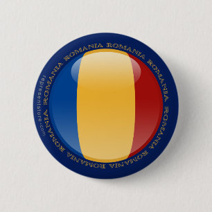 ルーマニアの泡旗 缶バッジ