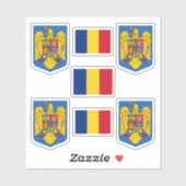 ルーマニアの紋章と国旗のステッカー シール (シート)