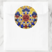 ルーマニアの色でステッカーデザイン ラウンドシール (バッグ)