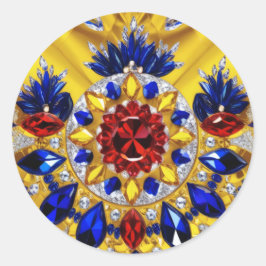 ルーマニアの色でステッカーデザイン ラウンドシール