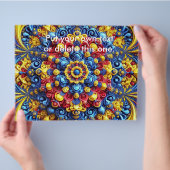 ルーマニアの色でチラシデザイン チラシ (手)