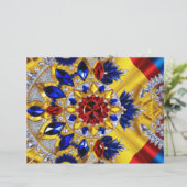 ルーマニアの色でレターヘッドデザイン (スタンド正面)