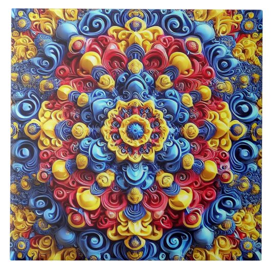 ルーマニアの色で並べるモダンデザイン タイル (正面)