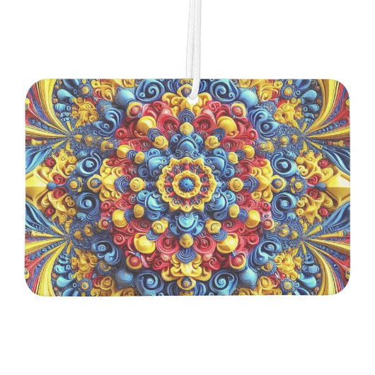 ルーマニアの色と車の空気フレッシュデザイン カーエアーフレッシュナー (裏面)