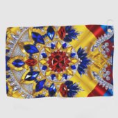 ルーマニアの色のゴルフタオル ゴルフタオル (横)