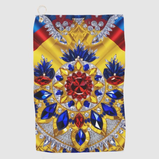 ルーマニアの色のゴルフタオル ゴルフタオル (正面)