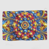 ルーマニアの色のゴルフタオル ゴルフタオル (横)