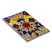 ルーマニアの色を使用したノートブック抽象デザイン ノートブック (右側)