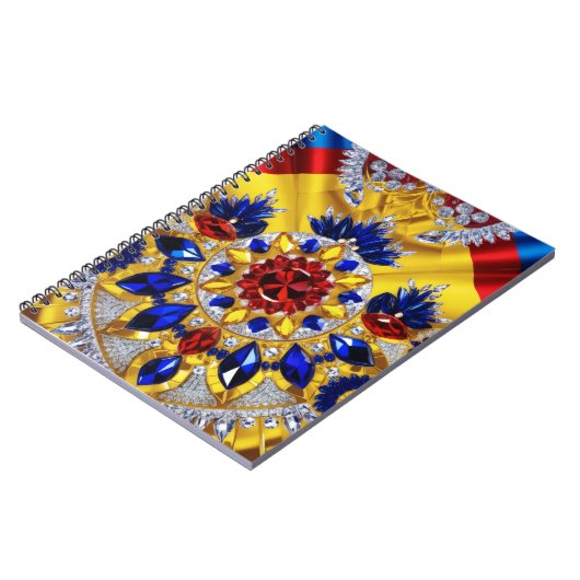 ルーマニアの色を使用したノートブック抽象デザイン ノートブック (左側)