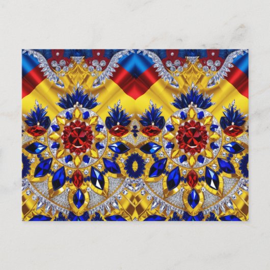 ルーマニアの色を使用したポストカードデザイン ポストカード (正面)