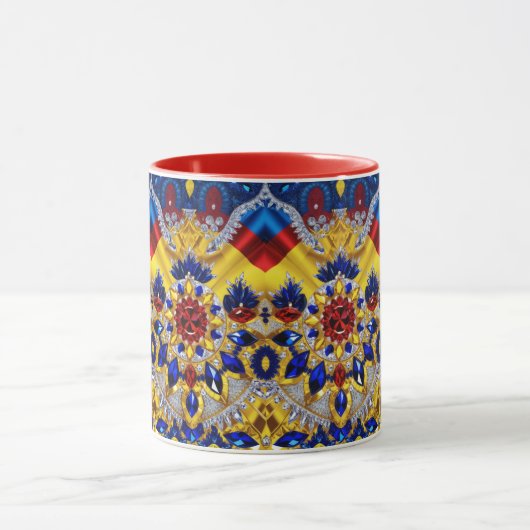 ルーマニアの色を使用したマグカップ マグカップ (中央)