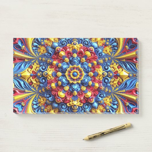 ルーマニアの色を使用したメモ ポストイット (デスク)