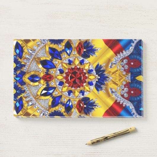 ルーマニアの色を使用したメモ ポストイット (デスク)