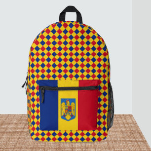 ルーマニアの色バックパック、ルーマニア国旗 プリントバックパック