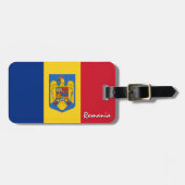 ルーマニアの荷物タグ、愛国的なルーマニア国旗 ラゲッジタグ (正面横)