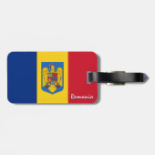 ルーマニアの荷物タグ、愛国的なルーマニア国旗 ラゲッジタグ (裏面横)