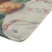 ルーマニアの農民の女性（Stefan Dimitrescu著） カッティングボード (角)