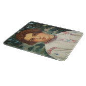 ルーマニアの農民の女性（Stefan Dimitrescu著） カッティングボード (角)