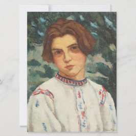 ルーマニアの農民の女性（Stefan Dimitrescu著） カード
