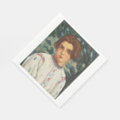 ルーマニアの農民の女性(Stefan Dimitrescu著) スタンダードランチョンナプキン (角)