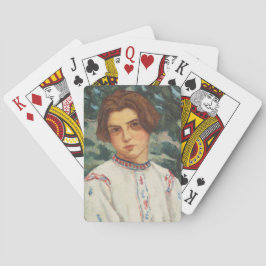 ルーマニアの農民の女性（Stefan Dimitrescu著） トランプ