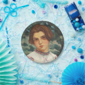 ルーマニアの農民の女性（Stefan Dimitrescu著） ペーパープレート (パーティー)