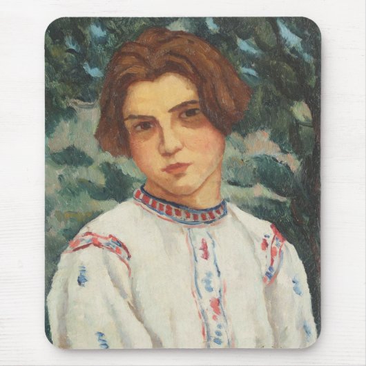 ルーマニアの農民の女性（Stefan Dimitrescu著） マウスパッド (正面)