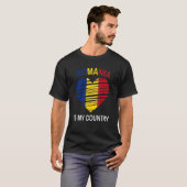 ルーマニアは私の国のルーマニア誇りを持った人だ Tシャツ (正面フル)