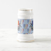 ルーマニアアメリカの盾の旗 ビールジョッキ (中央)