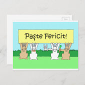 ルーマニアハッピーイースターマンガバニー シーズンポストカード (正面/裏面)