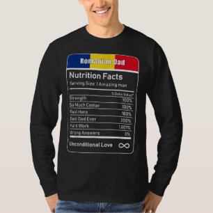 ルーマニアパパ栄養事実父の日贈り物 Tシャツ