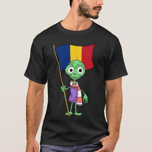 ルーマニアファンエイリアン Tシャツ (正面)