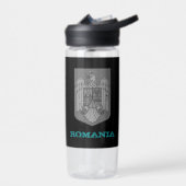 ルーマニアフィットネスとルーマニアの紋章/旗 ウォーターボトル (左面)