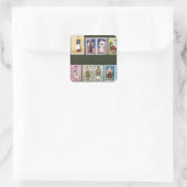 ルーマニアフォークコスチューム切手 スクエアシール (バッグ)