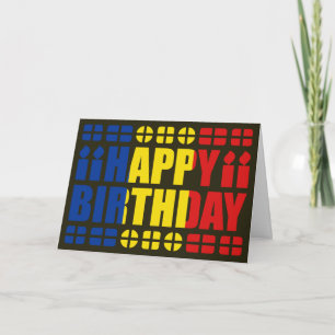 ルーマニアフラグ誕生日カード カード