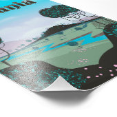 ルーマニアヴィンテージ景観旅行ポスター フォトプリント            (角)