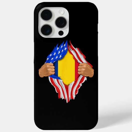 ルーマニア人の血が私の中にいる Tシャツ ルーマニア国旗 Case-Mate iPhoneケース (裏面)