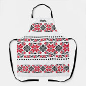 ルーマニア伝統的モチーフ「ザ・スターズ」 エプロン (正面)