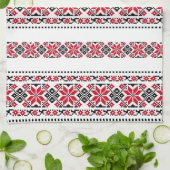 ルーマニア伝統的モチーフ「ザ・スターズ」 キッチンタオル (折り畳み)