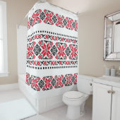 ルーマニア伝統的モチーフ「ザ・スターズ」 シャワーカーテン (インサイチュ)