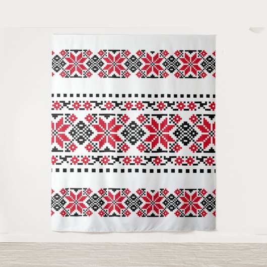 ルーマニア伝統的モチーフ「ザ・スターズ」 タペストリー (正面)