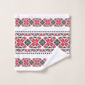 ルーマニア伝統的モチーフ「ザ・スターズ」 バスタオルセット (ウォッシュタオル)