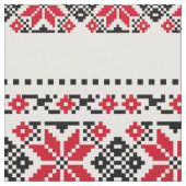 ルーマニア伝統的モチーフ「ザ・スターズ」 ファブリック (クローズアップ)