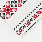 ルーマニア伝統的モチーフ「ザ・スターズ」 フリースブランケット (角)